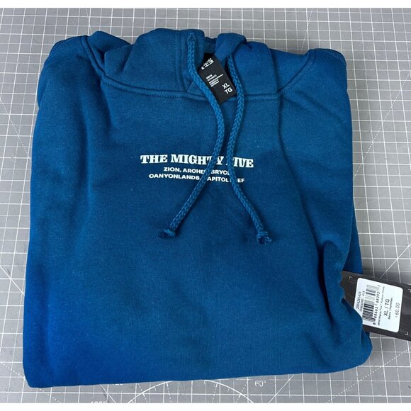 Mountain Hardwear Men’s Mighty Five Pullover Hoody Caspian XL Blue Cotton Blend - Picture 3 of 9